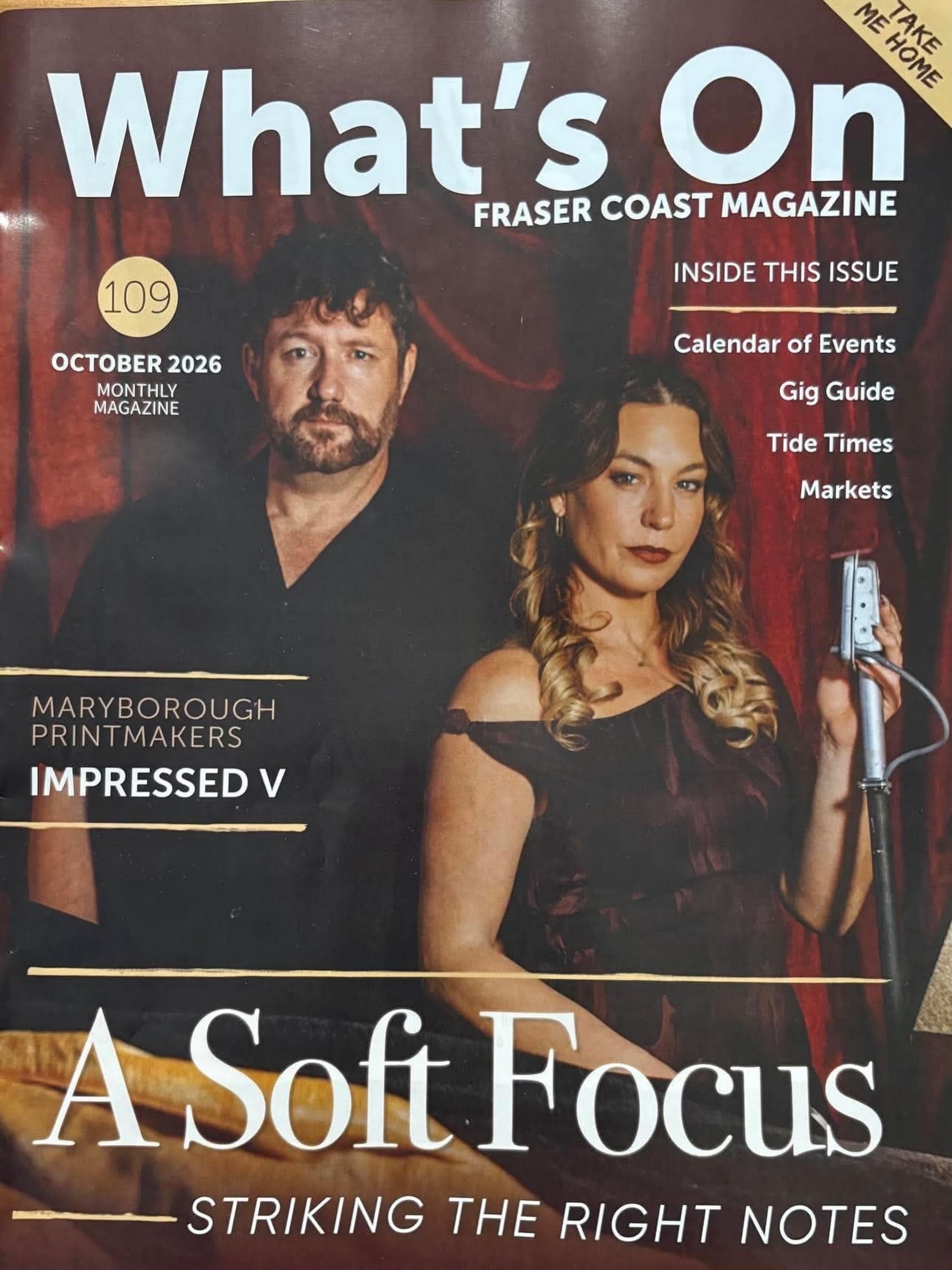 What's On Fraser Coast Magazine October 2026 Front Cover featuring A Soft Focus